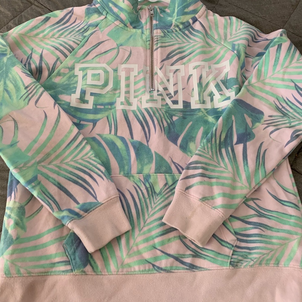 Pink // quarter zip  sweatshirt